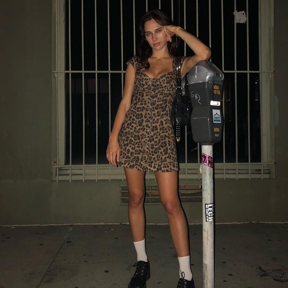 Miaou Cheetah Bustier Dress